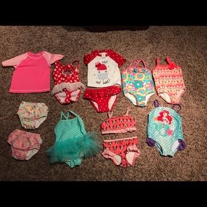 Baby girl 6-9 months swimsuit bundle